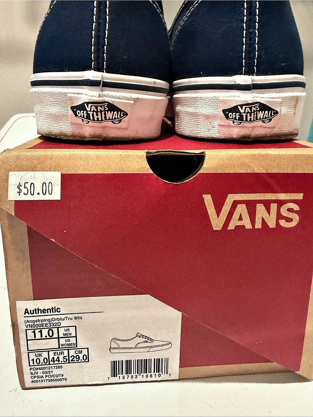 Vans Old Skool Men’s Sneakers Blue & White US 11 NIB